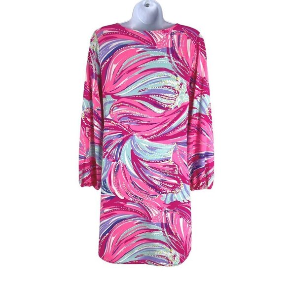 Lilly‎ Pulitzer Gianna Tunic Dress Oh My Guava Engineered Women's XS DR-1055 - Picture 5 of 10